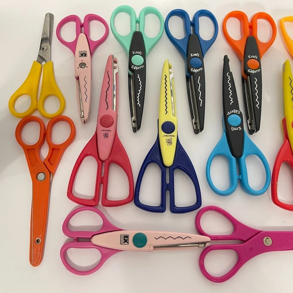 EK Success Paper Shapers Photo Kraft Edgers Craft Scissors Assortment Lot of 19